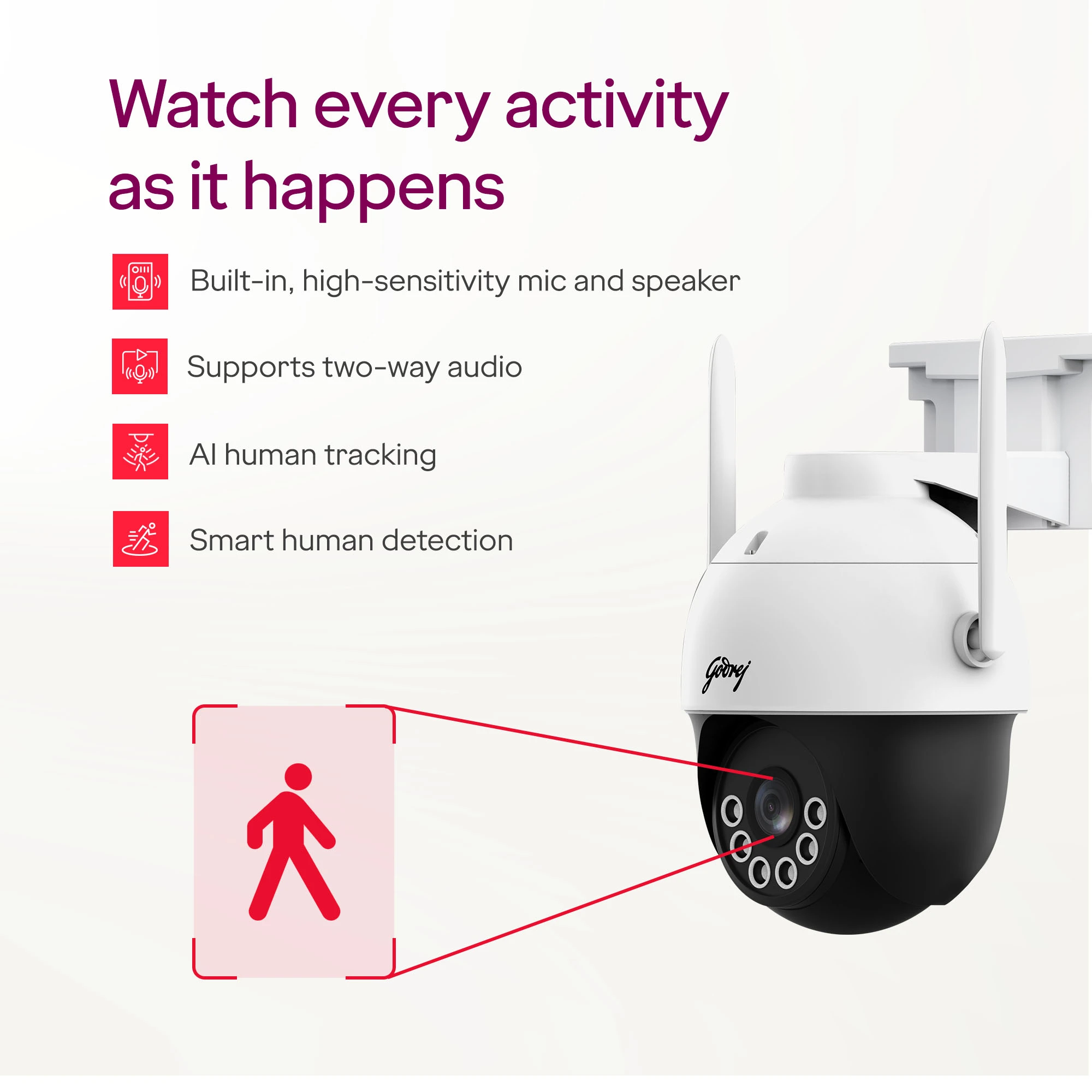 Godrej Eve pro Wi-Fi Mini PT Camera